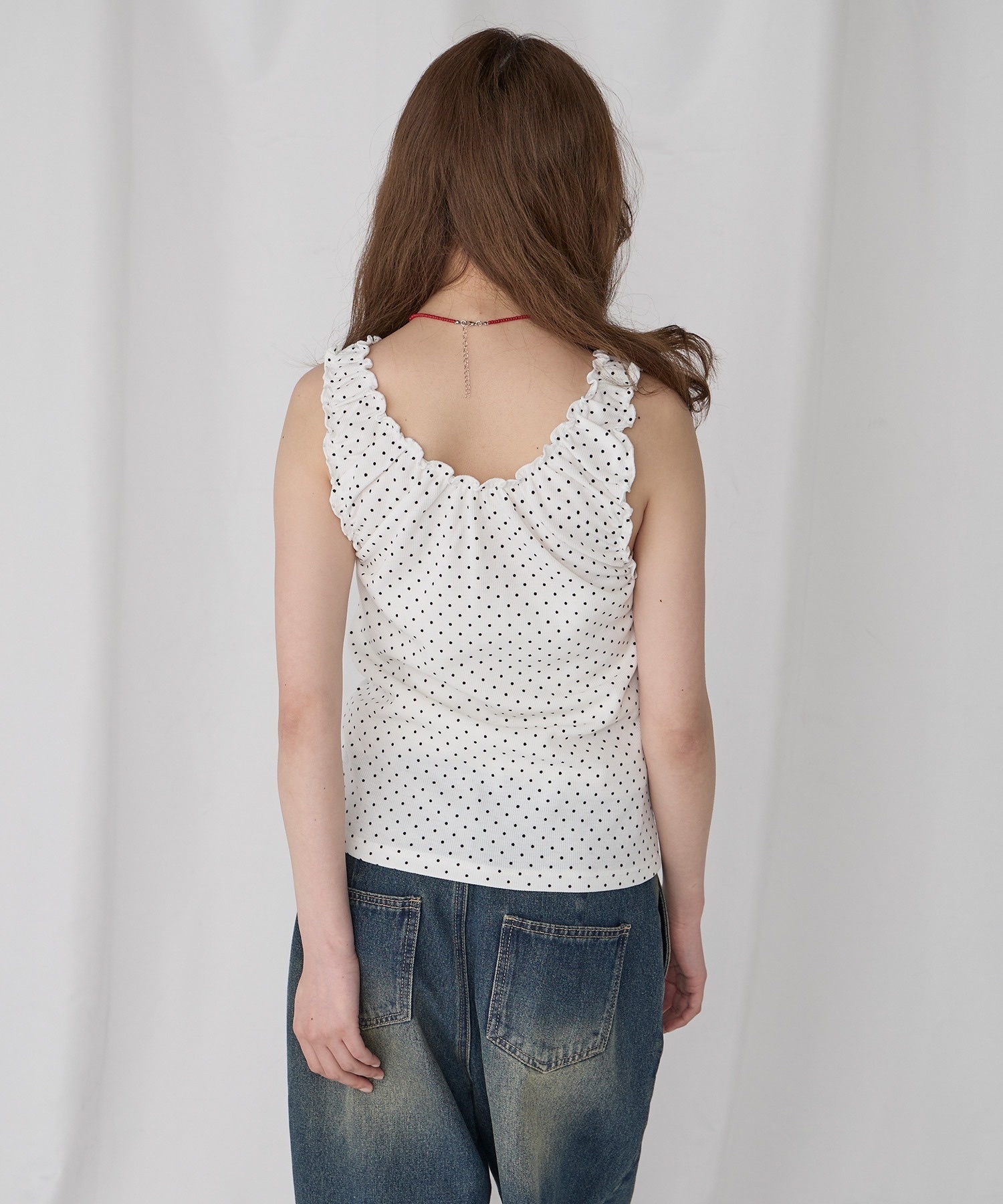 Unblend / Assorted Frill Gathered Tank Top