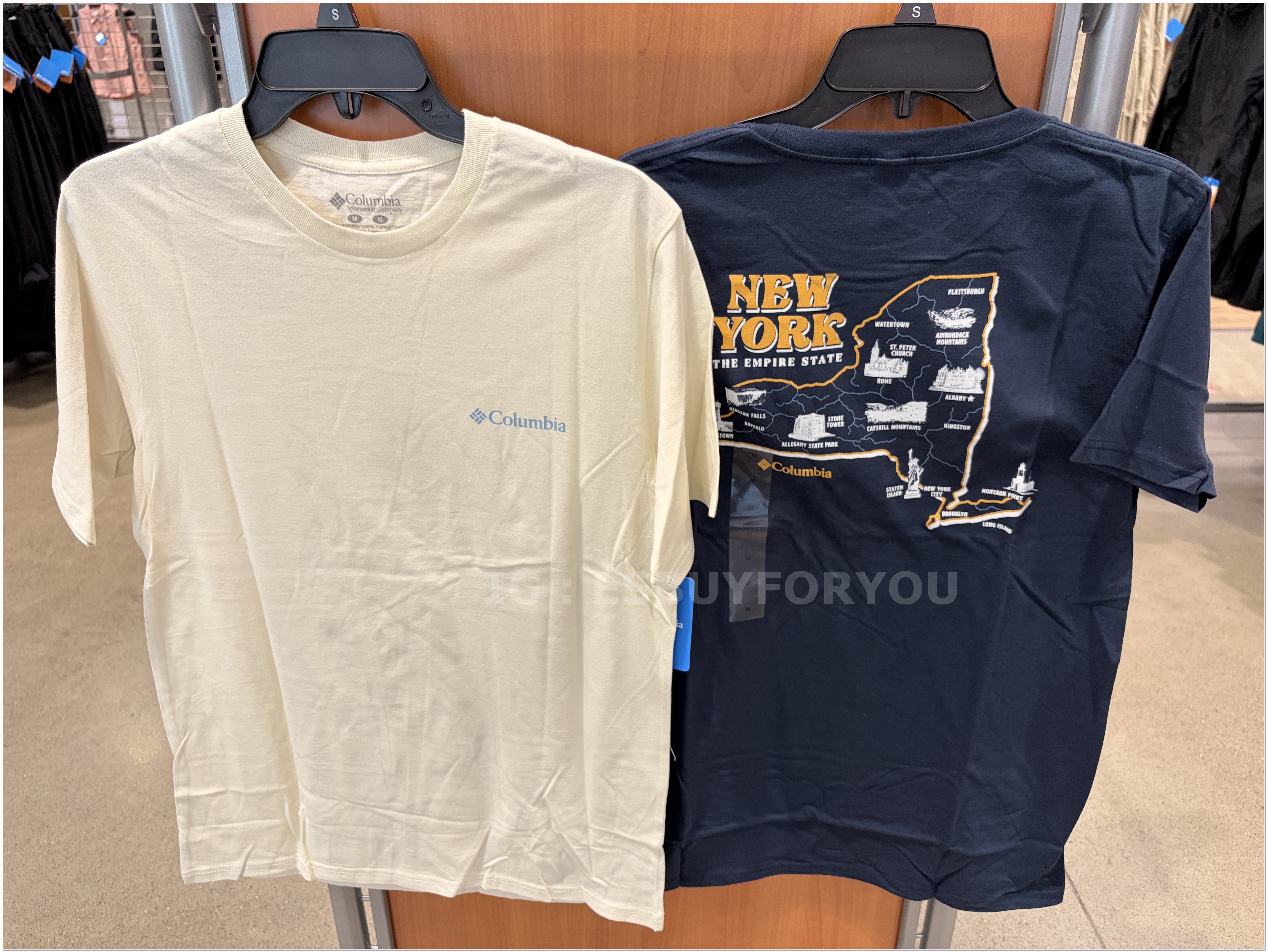【限時】Columbia 男大人 紐約限定款 正反圖案 短TEE (2色)