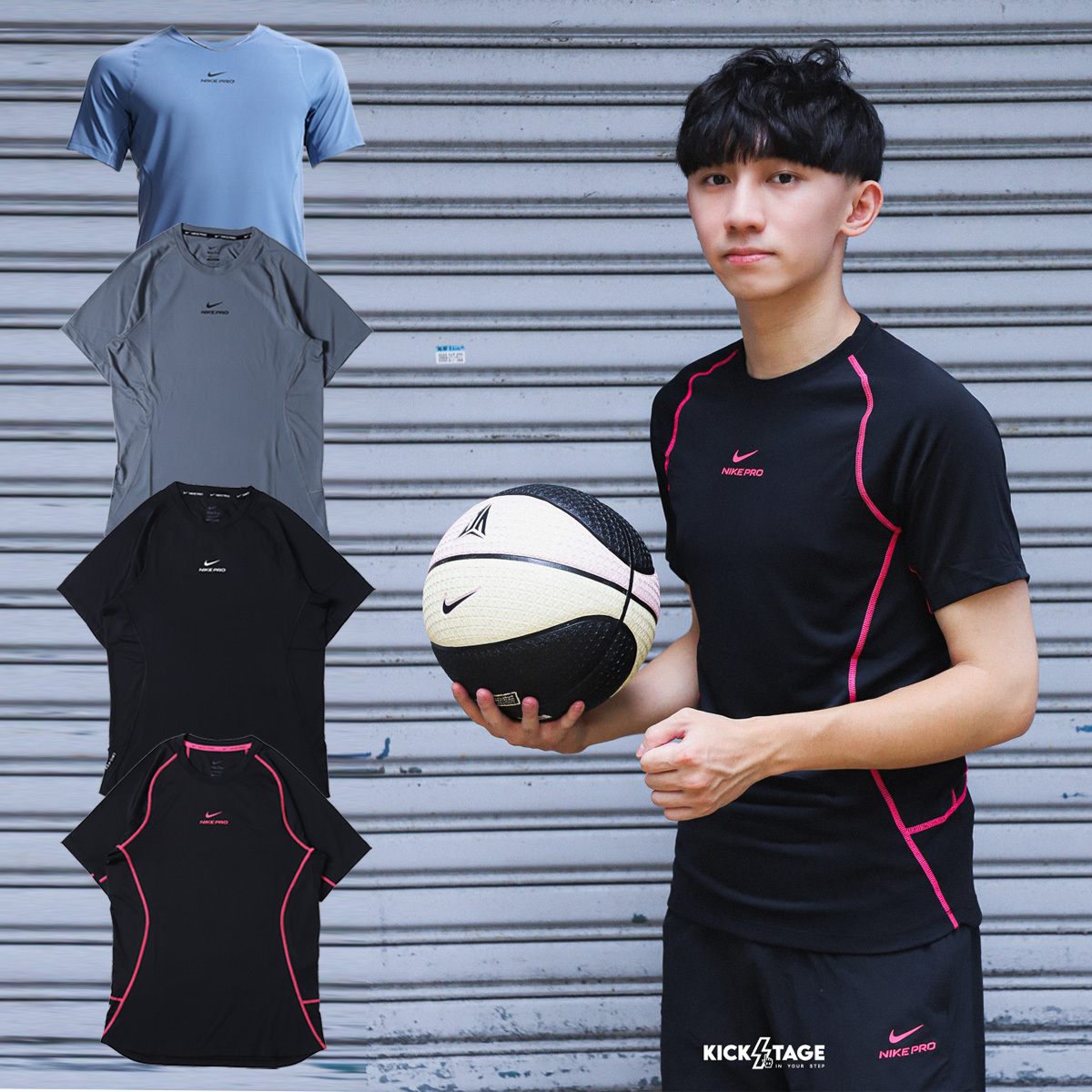 [貼身衣物售出無退換] 男款 NIKE PRO Training Dri-FIT TOP 黑色 黑桃 藍 灰 訓練 透氣 貼身 運動 短袖 短T【HV0410】NKDF NIKEPRO