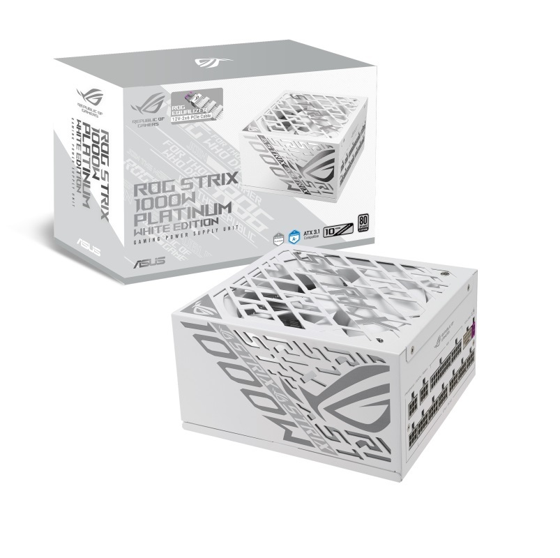 ASUS 華碩 ROG STRIX 1000W 白金牌電供 ROG EQUALIZER 潮競白/90YE00W9-B0TA00 黑色/90YE00W7-B0TA00