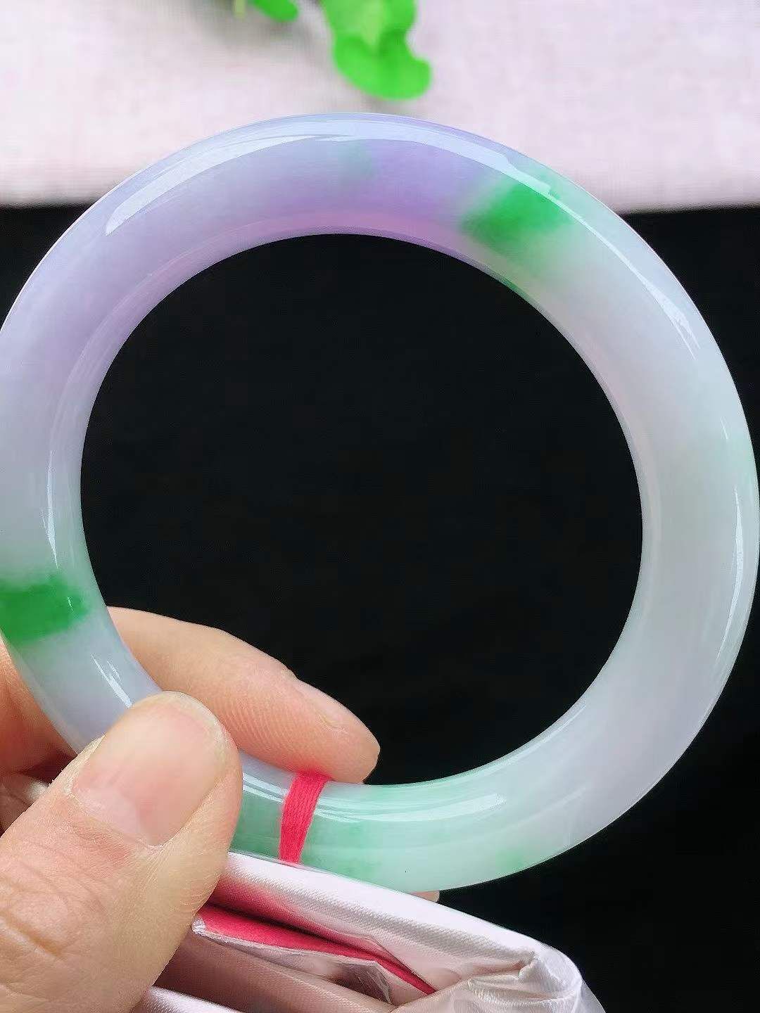 7165839 59mm春彩圓條翡翠手鐲 (58-60)