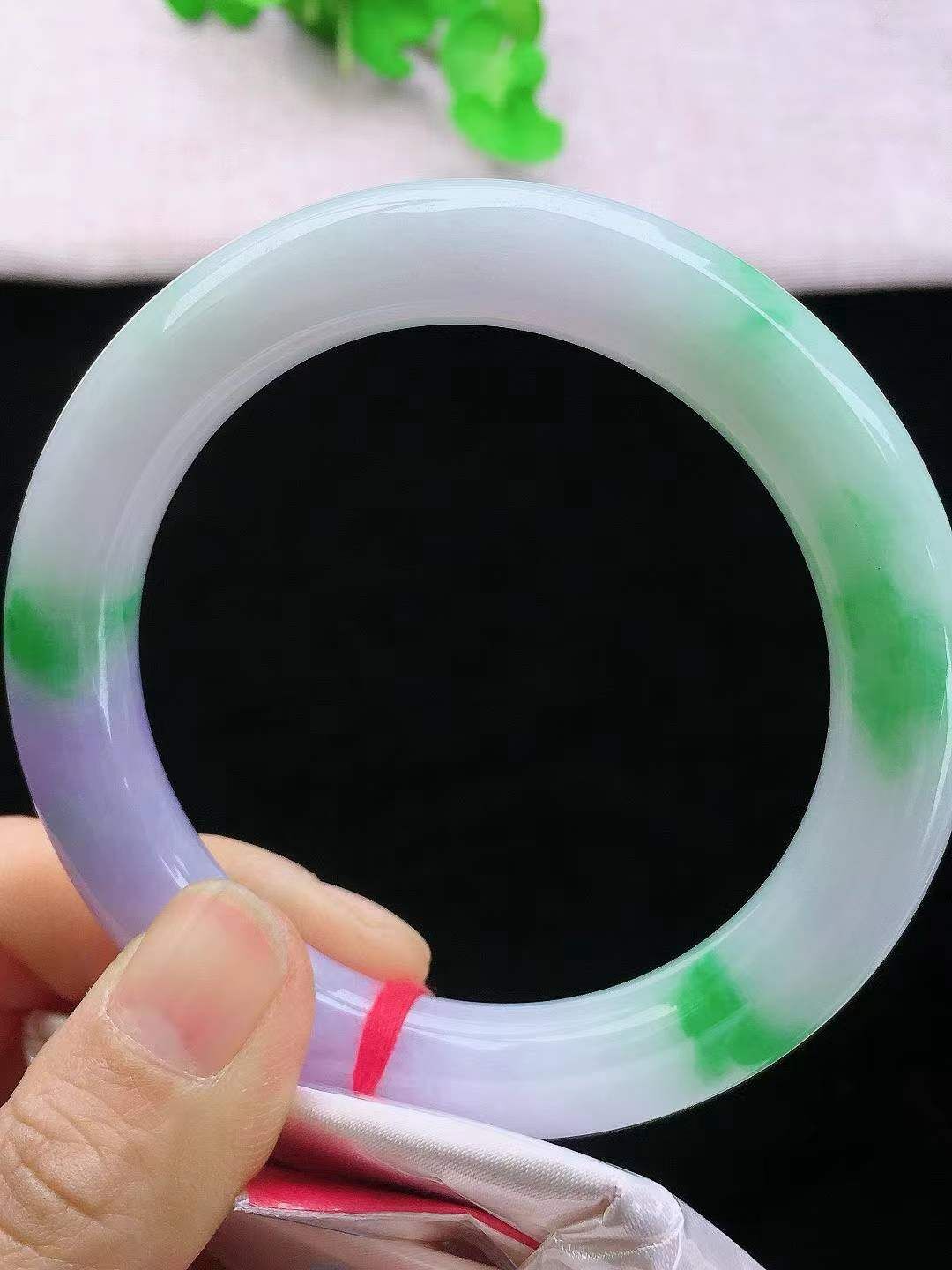 7165839 59mm春彩圓條翡翠手鐲 (58-60)