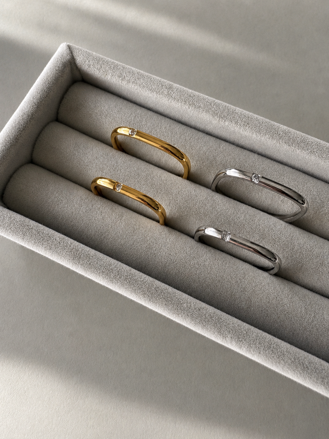 one stone square ring