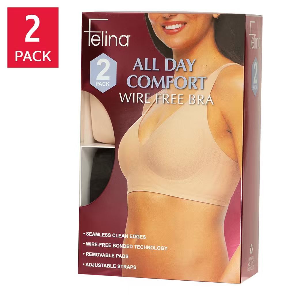 【預購】Felina H073110 女裝無鋼圈內衣 (2件裝)