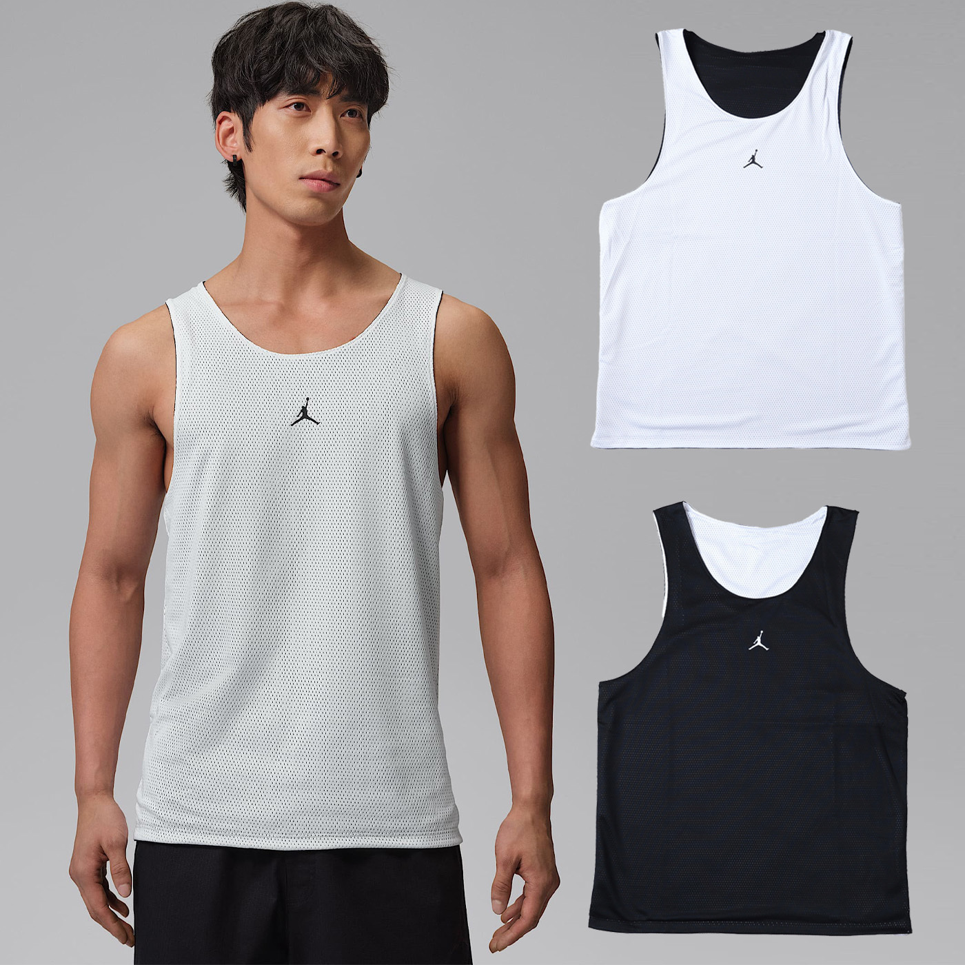 男款 NIKE JORDAN SPORT 黑白雙面 速乾 喬丹 訓練 運動 雙面 球衣 背心【IF0865-010】NKTF