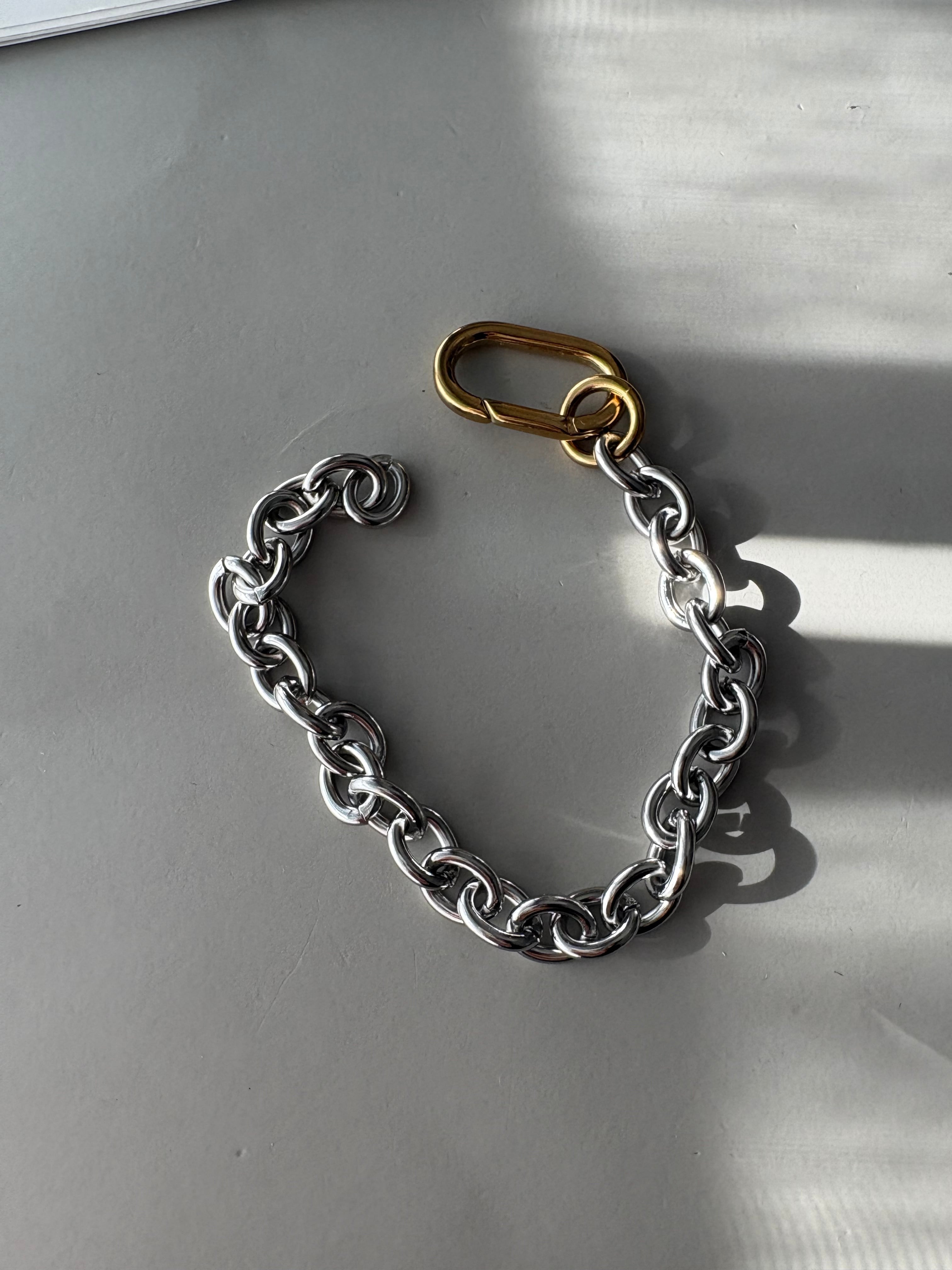 bicolor rock chain bracelet