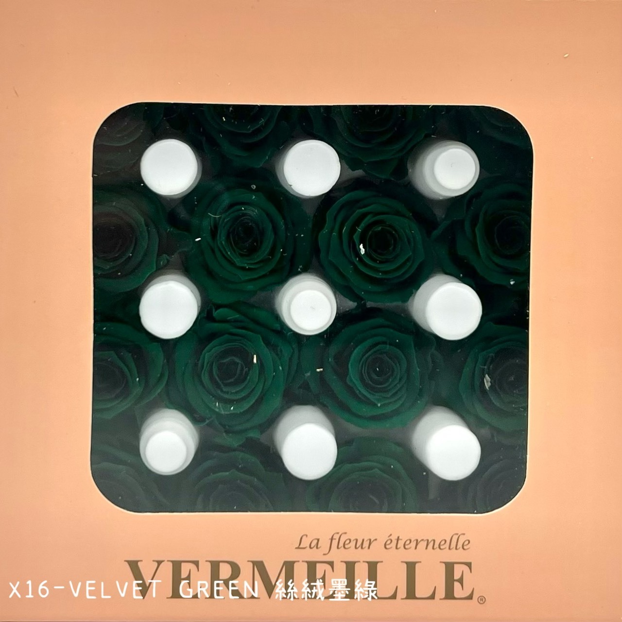 哥倫比亞 VERMEILLE-AVA(X16朵)  絲絨墨綠