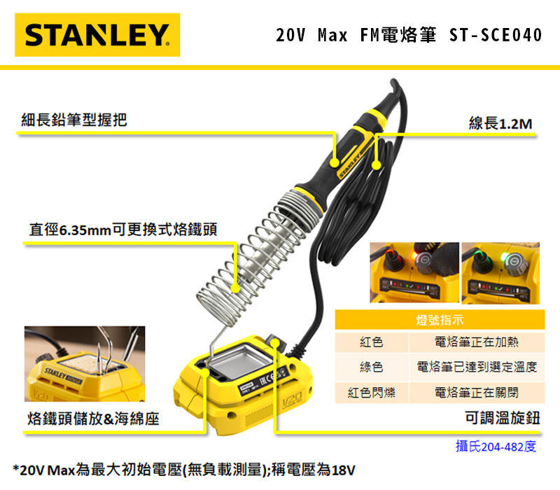 美國 史丹利 STANLEY 20V Max FM 電烙筆(空機) ST-SFMCE040
