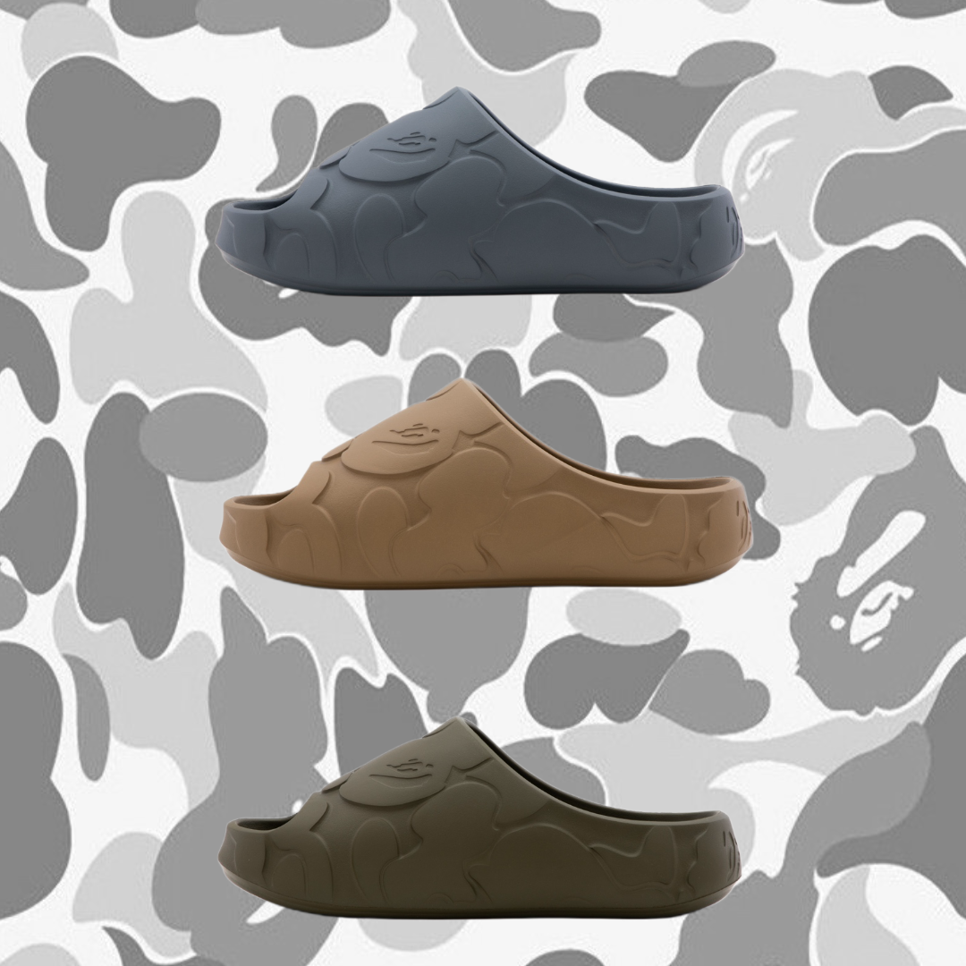 A BATHING APE BAPE SLIDE CAMO 土色調 大自然色系 拖鞋 舒適 三色