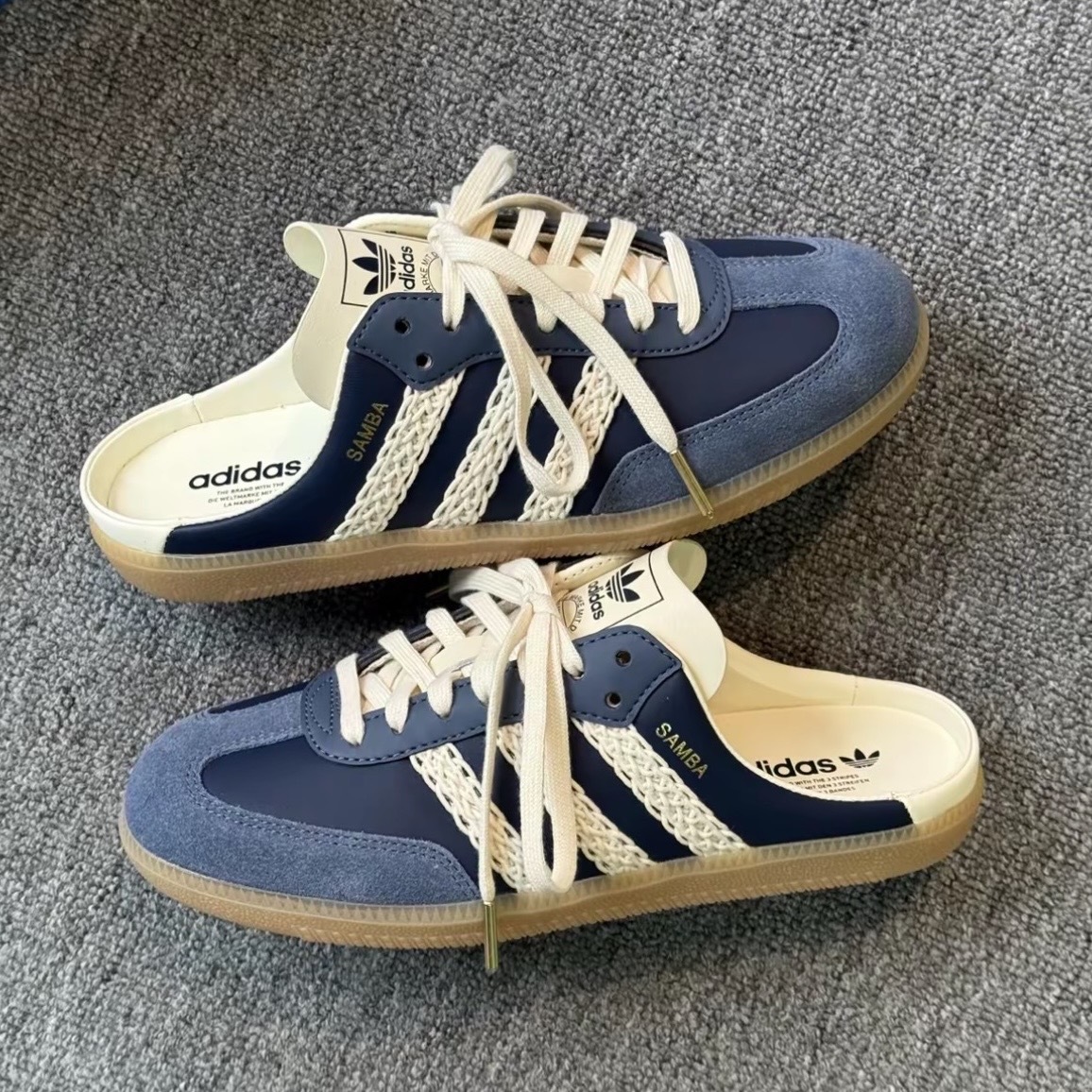 ADIDAS ORIGINALS SAMBA MULE 海軍藍 藏藍 穆勒拖鞋 休閒 女鞋 HP5053