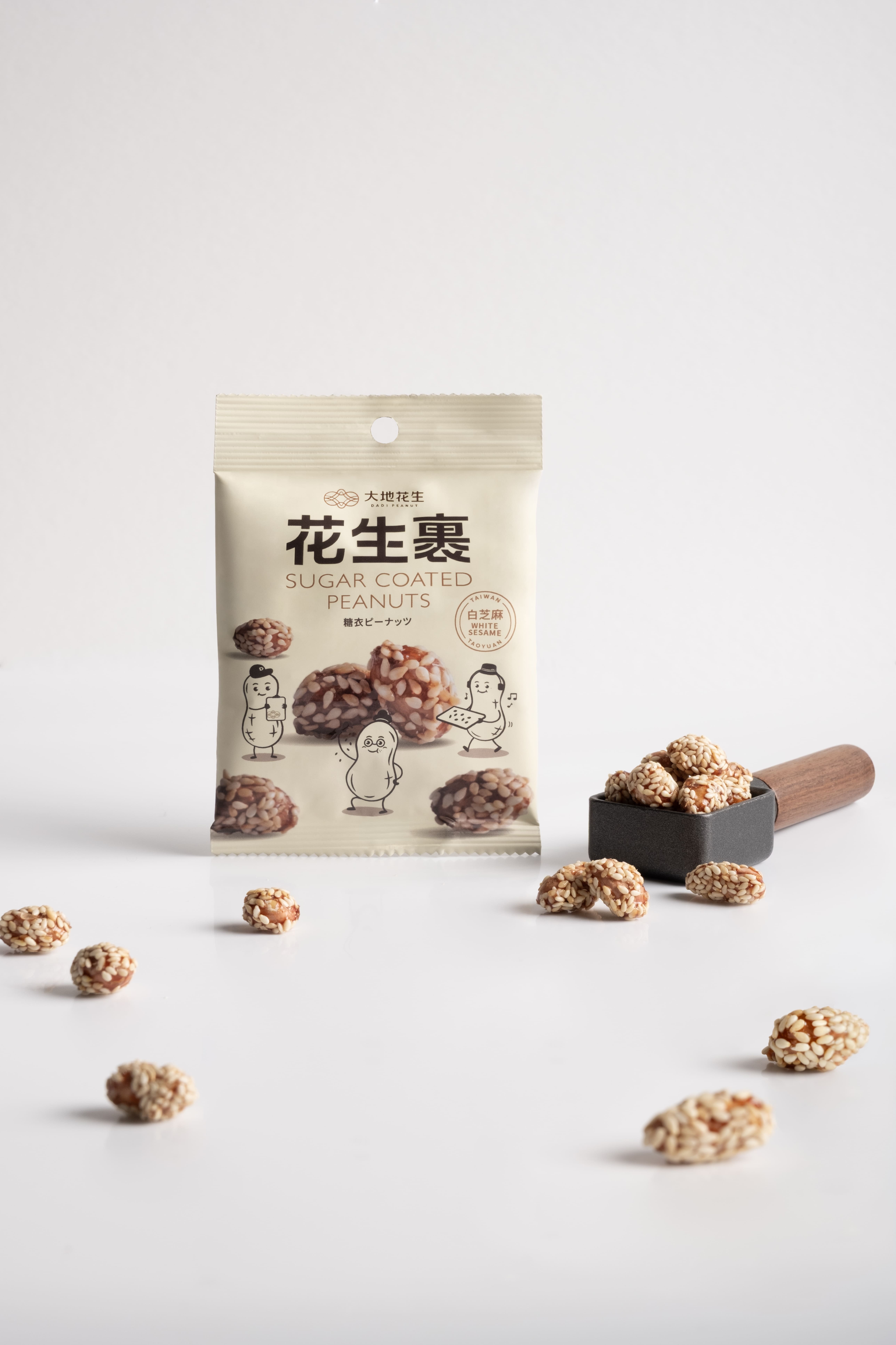 大地花生花生裹白芝麻 40g 隨手包