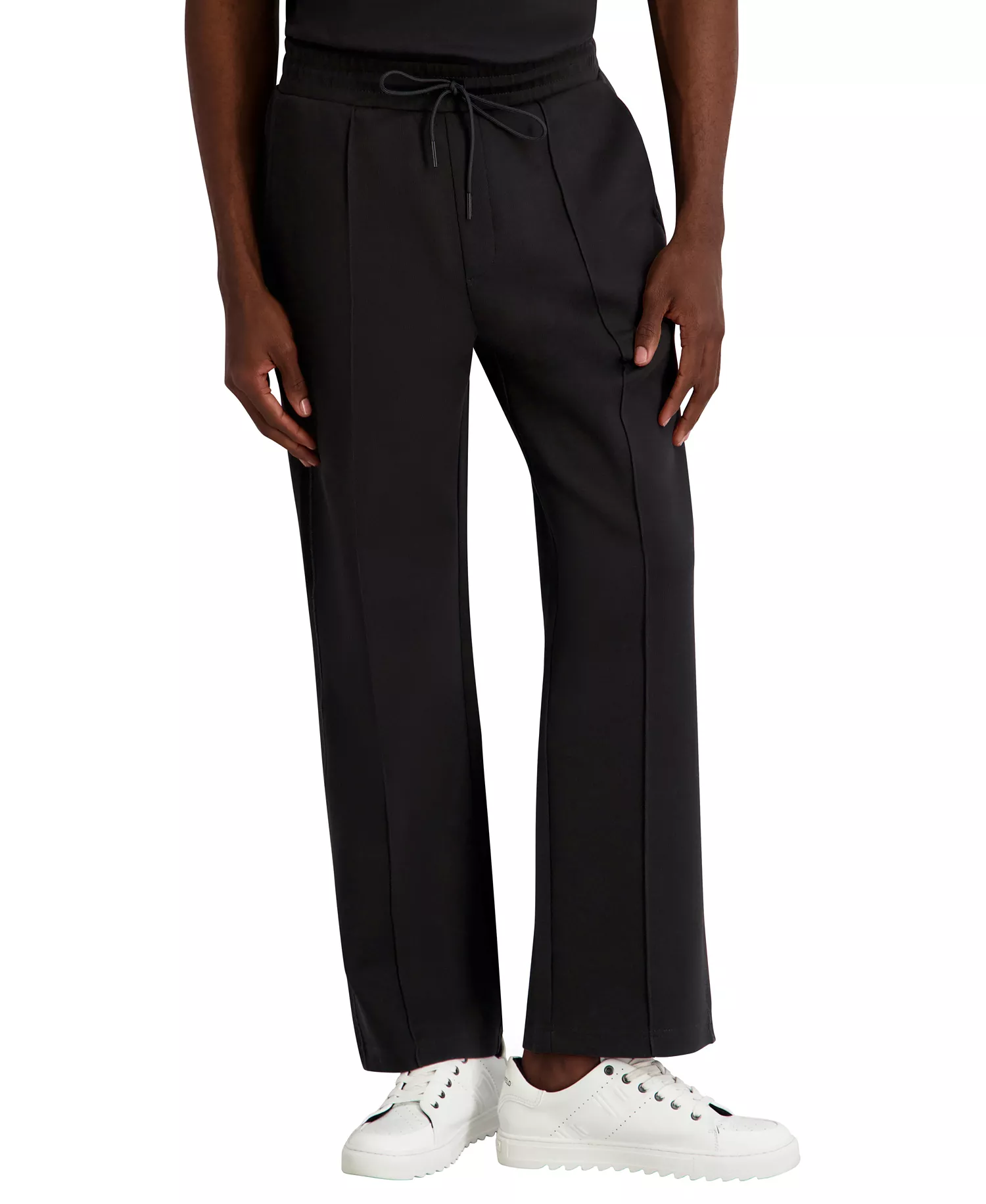 【預購】KARL LAGERFELD PARIS H073115 Ponte 男裝闊腳長褲 (黑色)
