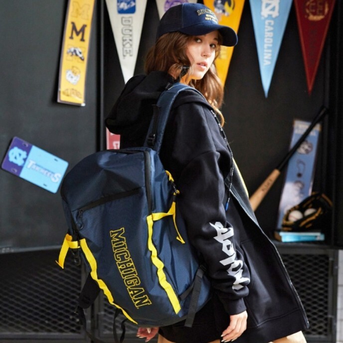 NCAA 後背包 密西根大學 藍黃 登山包 包包 7255574780