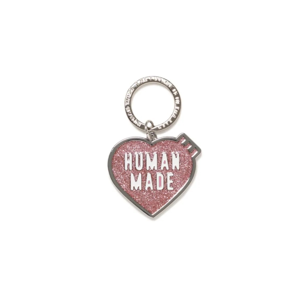 -(C016)-HUMAN MADE HARAJUKU 人間製 原宿限定 愛心 鑰匙圈 粉色-HM31GD190