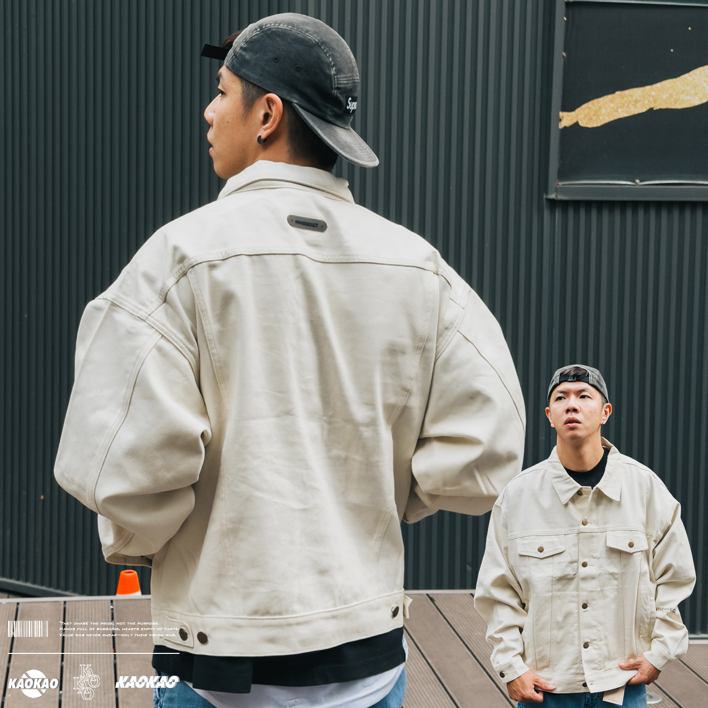 INNERSECT 三生萬物 FOG ESSENTIAL 工裝 米白 牛仔外套 【INN24FWTJK105】