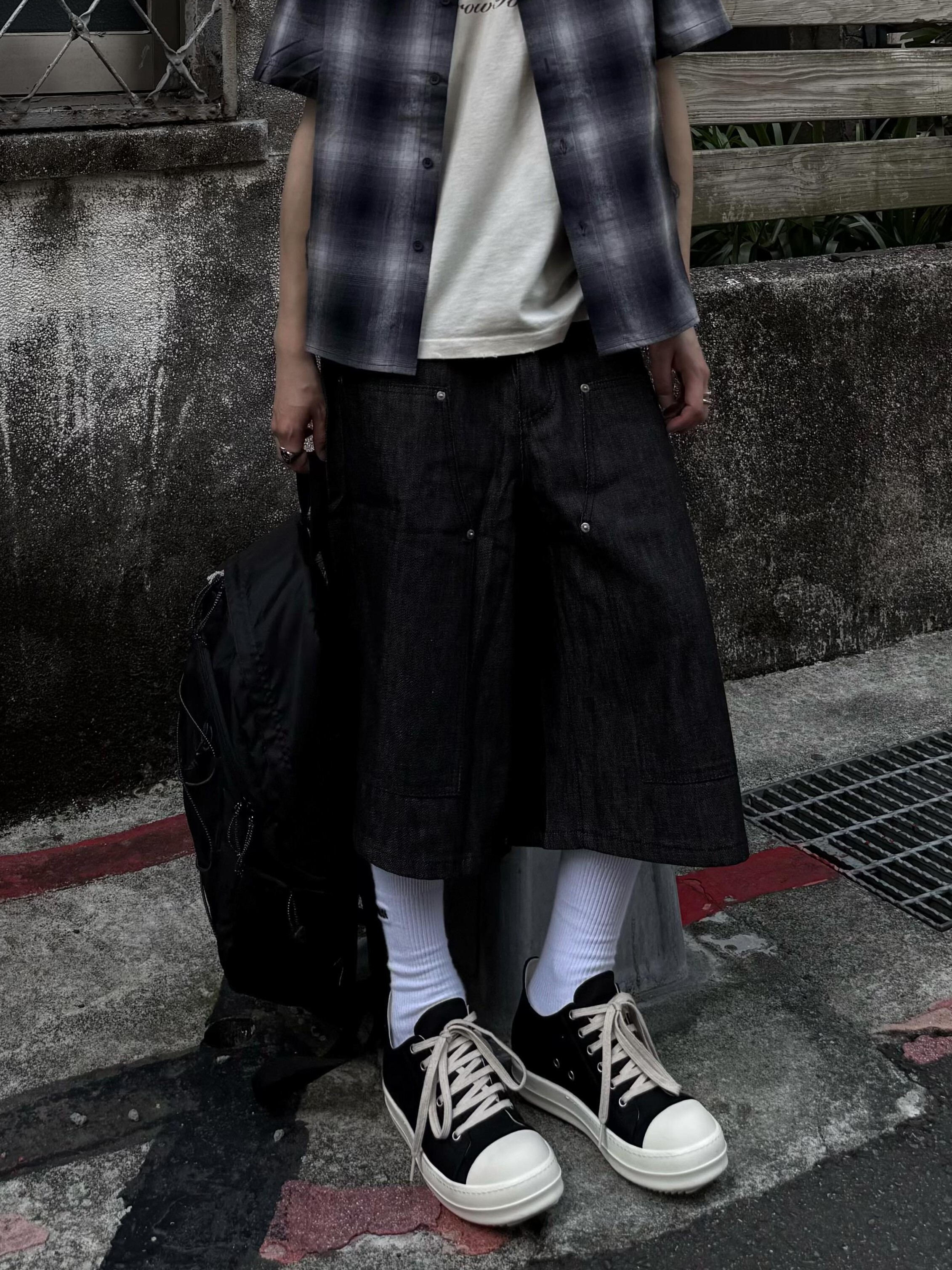 ACR 原色 金屬 伐木 牛仔 七分 短褲