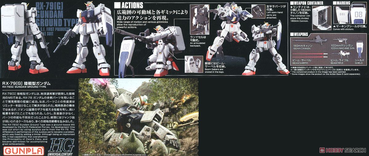 萬代 HG 1/144 #210 陸戰型鋼彈 組裝模型