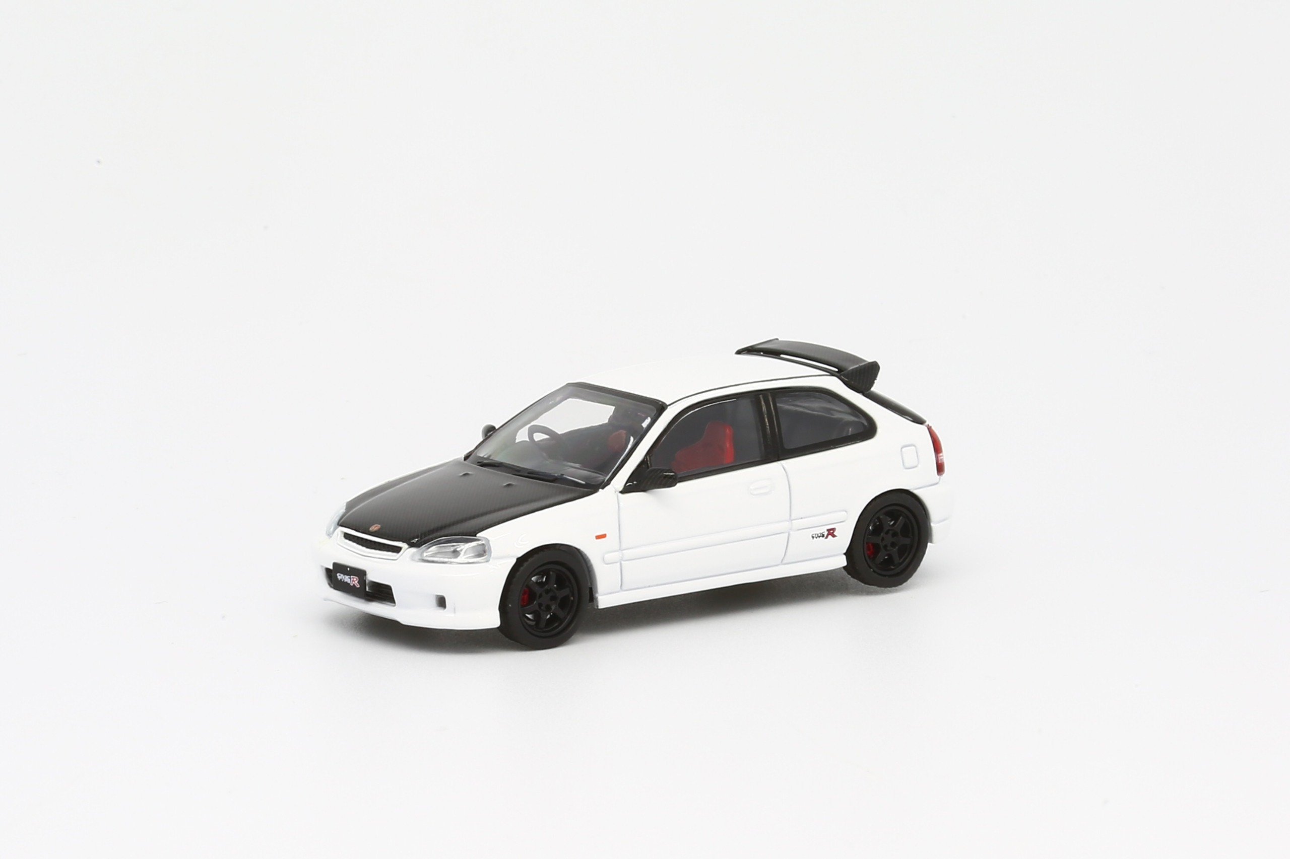 1/64 MODEL 1 Honda Civic Type R EK9 White w/ Carbon Bonnet (C33305)