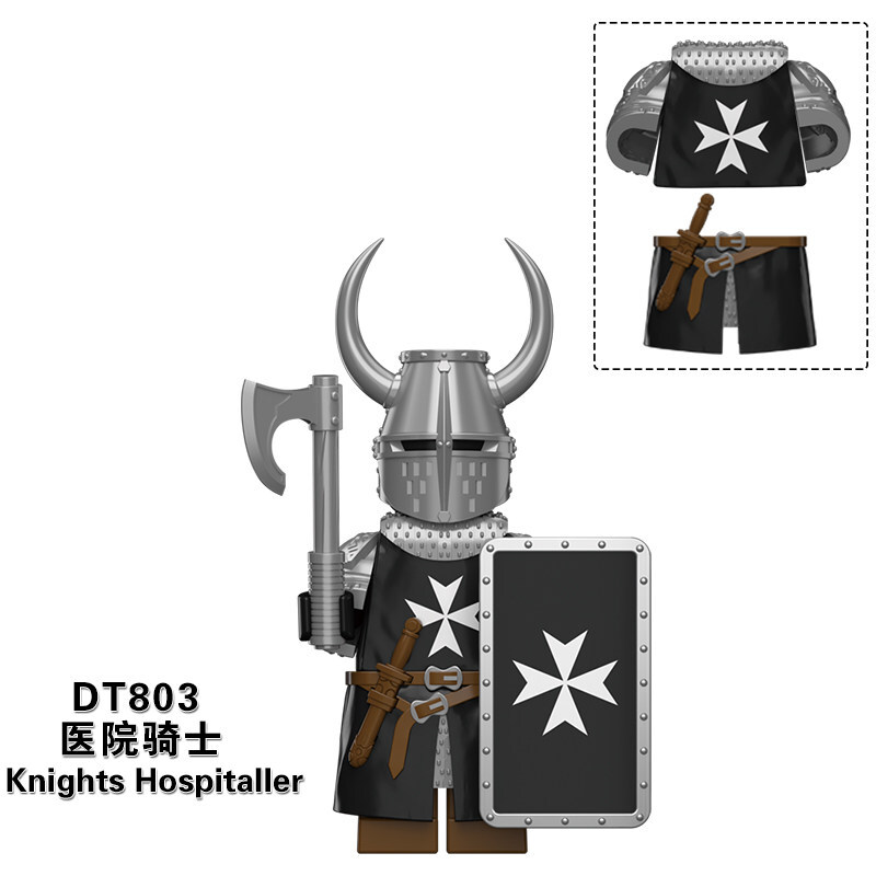 Crusader Teutonic Hospitaller Knight Custom Minifigures Set Fit Lego DT8901