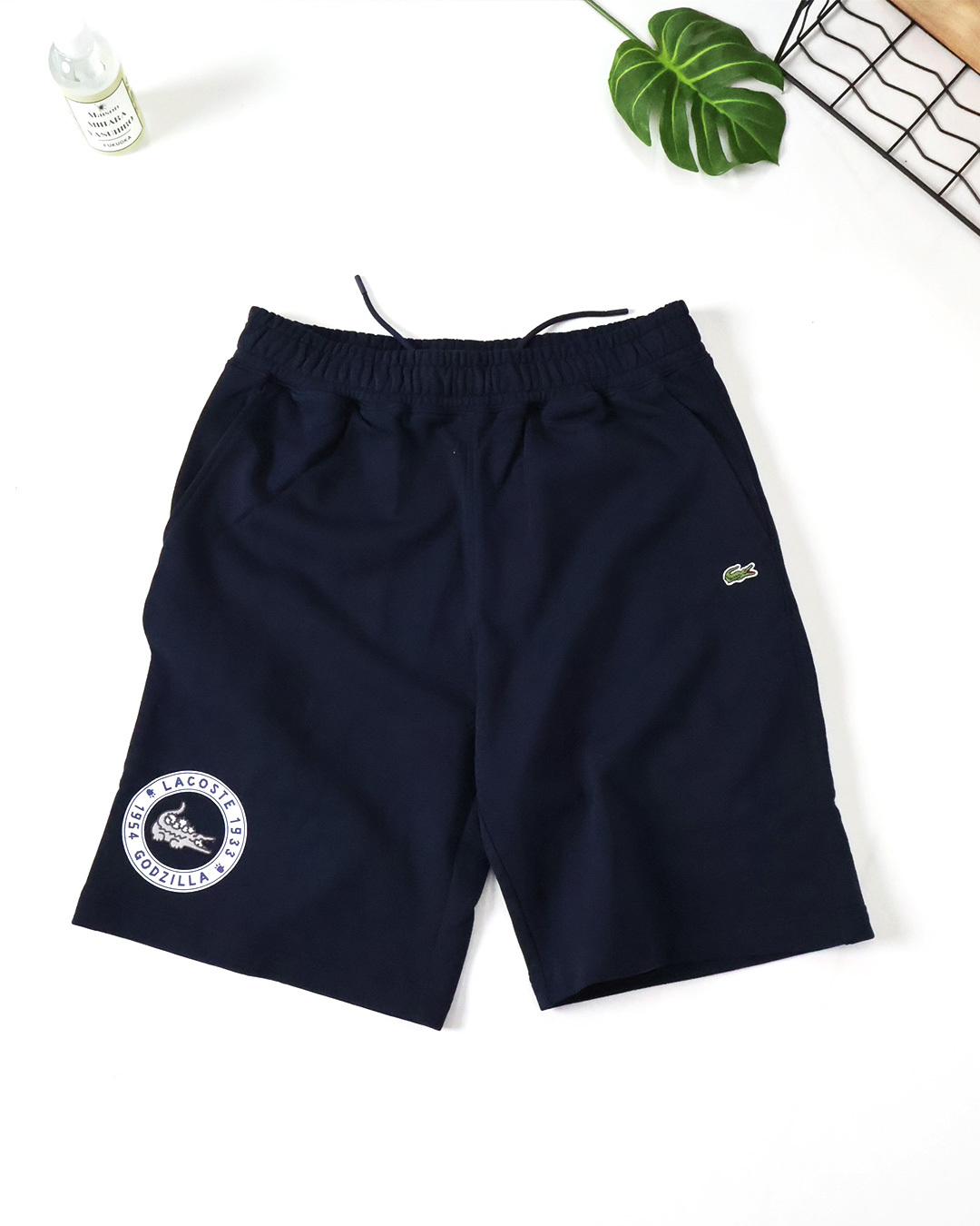 2026SS 日版 Lacoste x Godzilla Sweat Shorts 聯名 哥吉拉 鱷魚 短褲 現貨 GH01GZJ-99
