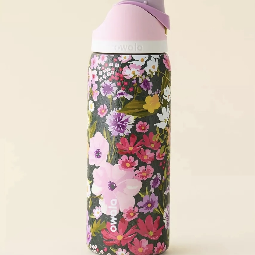 OWALA FREESIP 彩色花卉 彩繪 不鏽鋼 吸管杯 水壺 32OZ 945ML