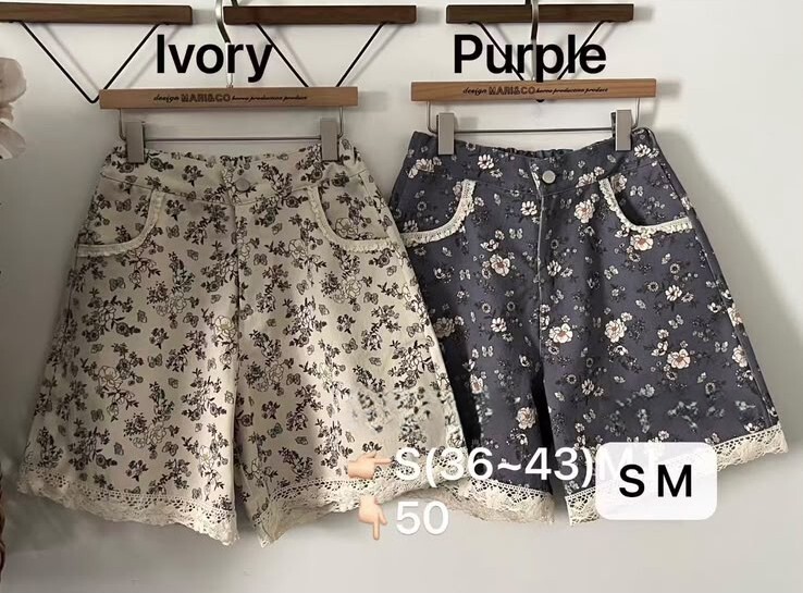 【限量】MC29 碎花褲   S:腰28-36 HIP44   長19.5  /      M:腰29-37 HIP45   長19.5 $399
