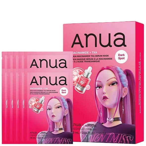 ANUA x KPOP Niacinamide + TXA 亮白淡印修護面膜 10PCS