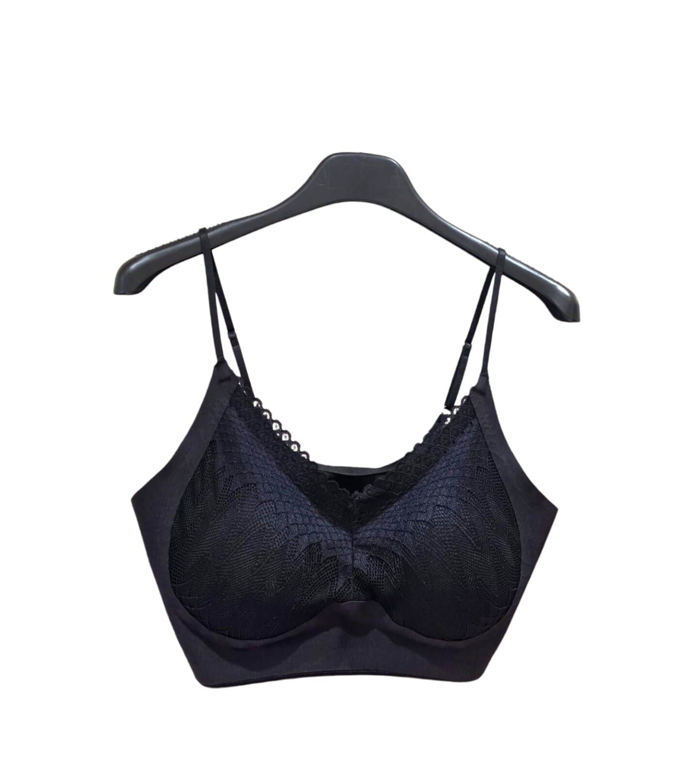 A8 #22198 喱士大U領Bra Top - 黑色