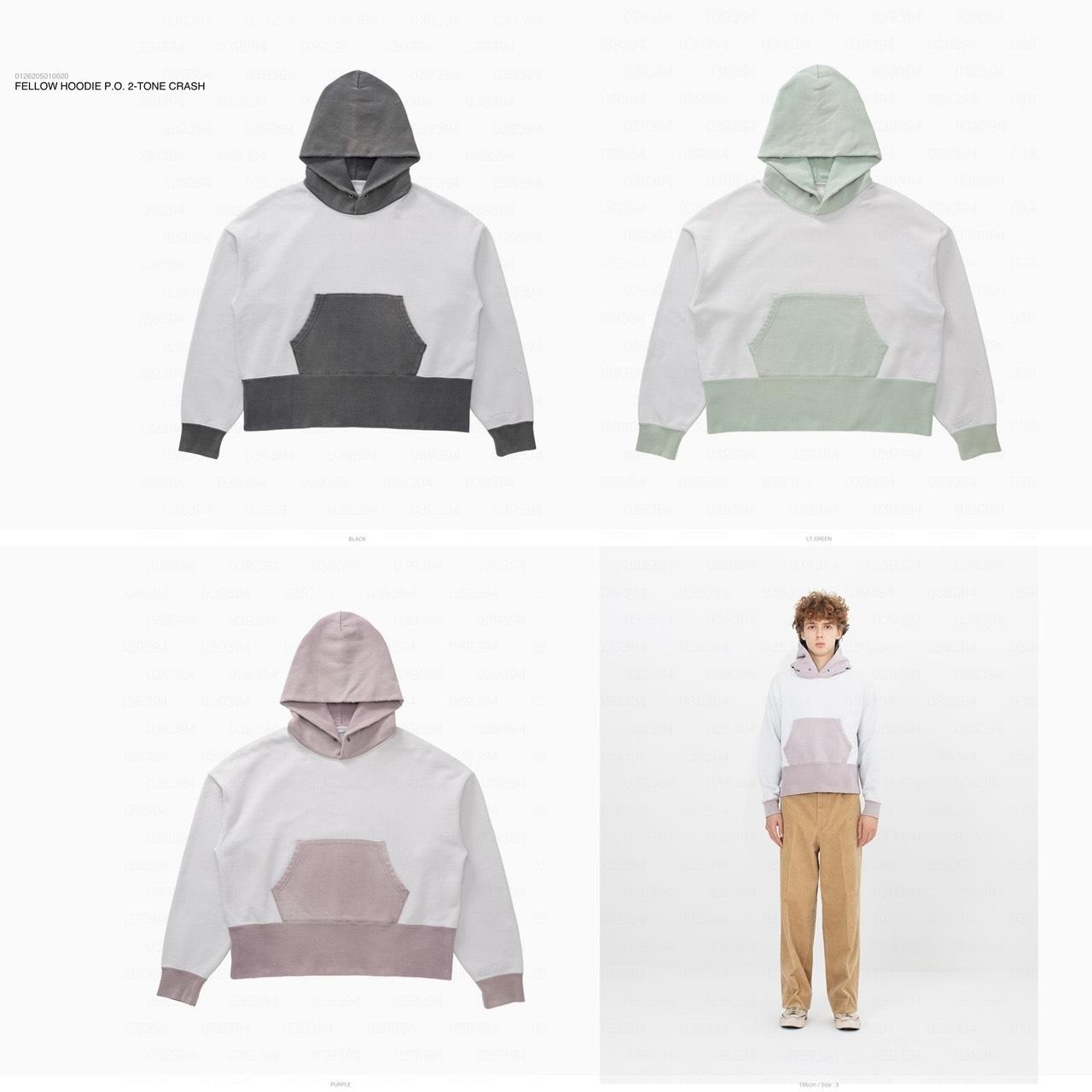 VISVIM 2026 A/W FELLOW HOODIE P.O. 2-TONE (CRASH) - PRE ORDER ITEM (預訂中)