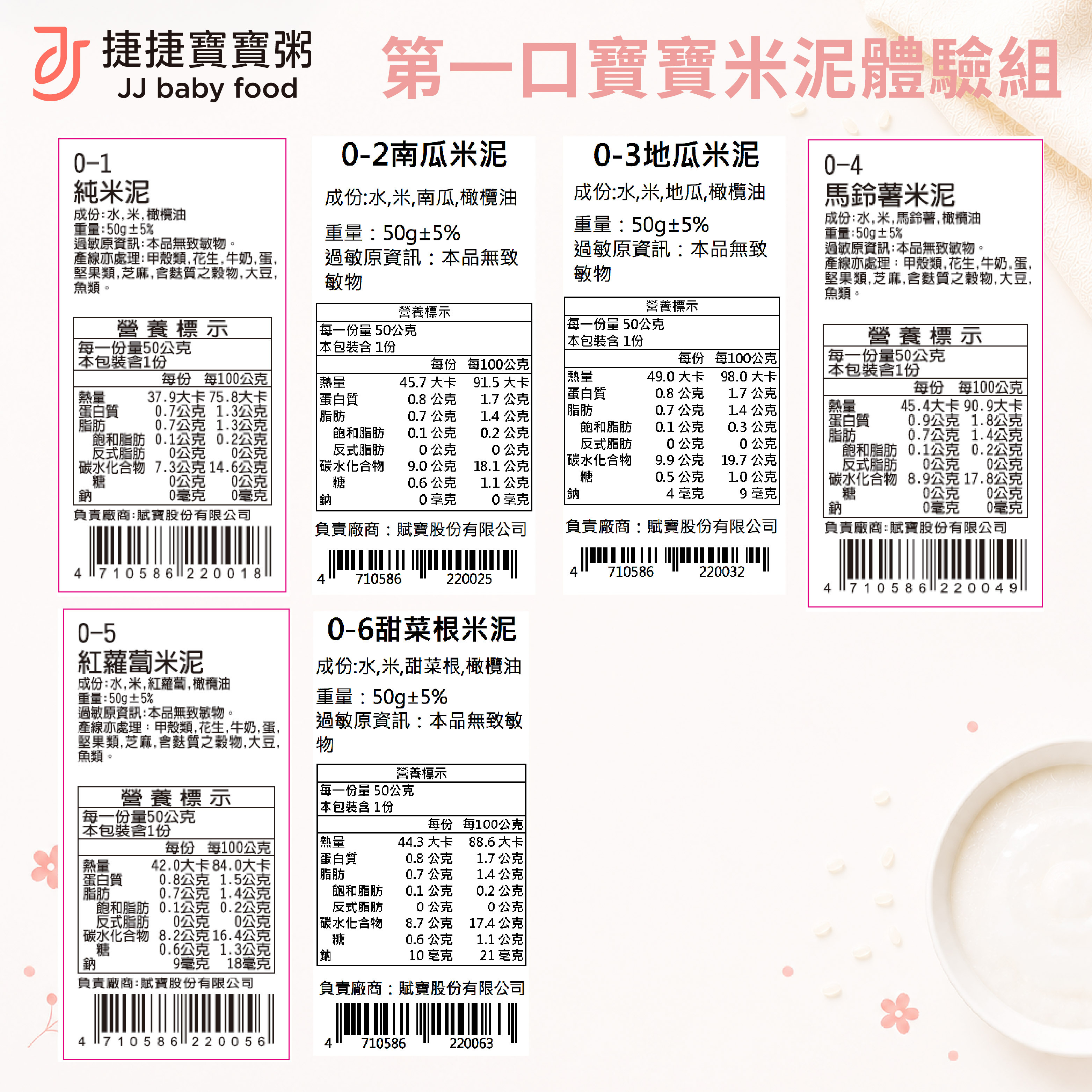 寶寶副食品-G-0-1 第一口寶寶米泥體驗組
