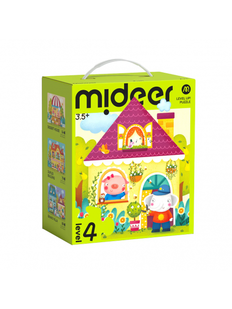MiDeer 進階式拼圖-房屋(LEVEL 4)
