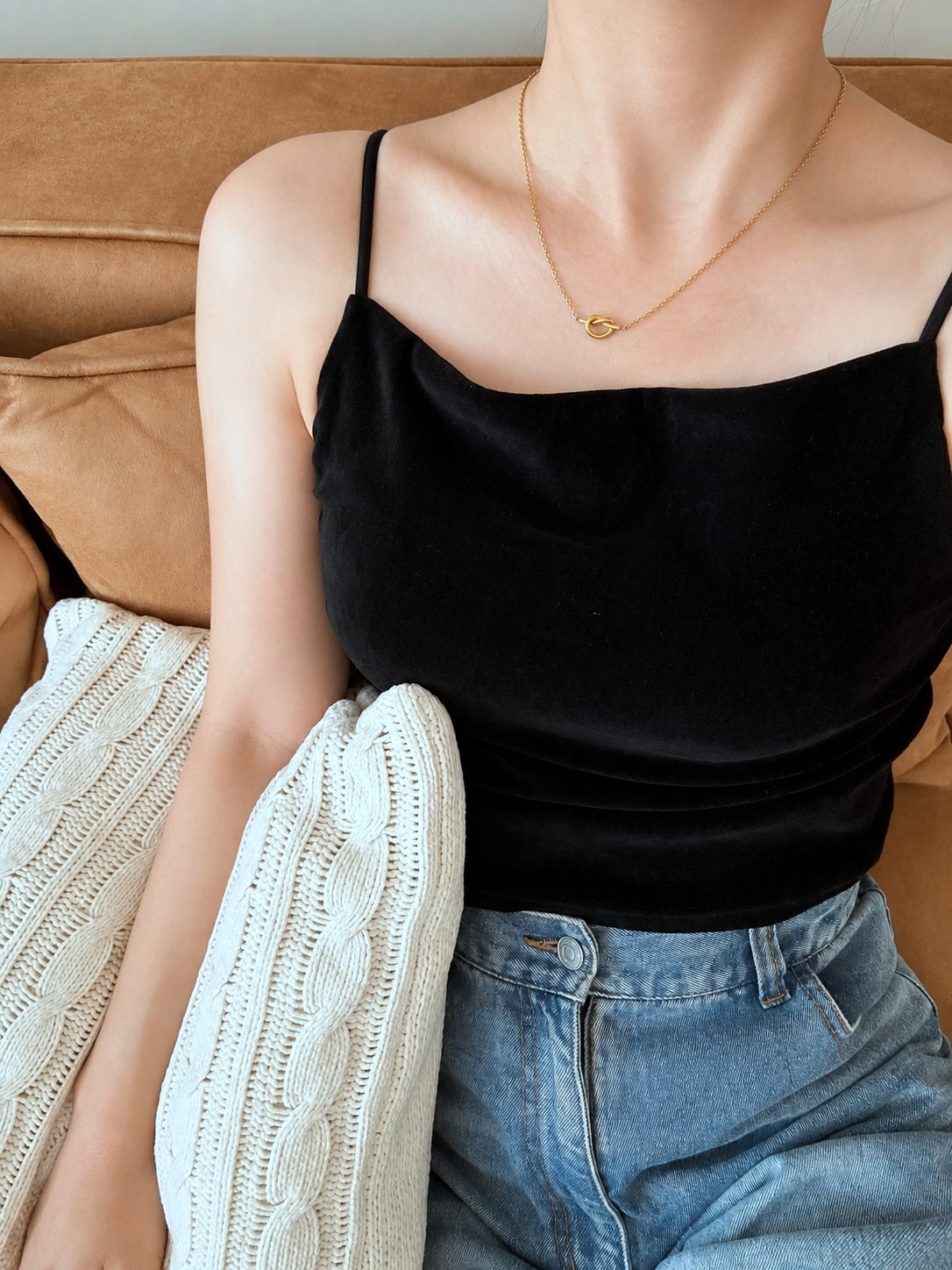 SS rope knot necklace