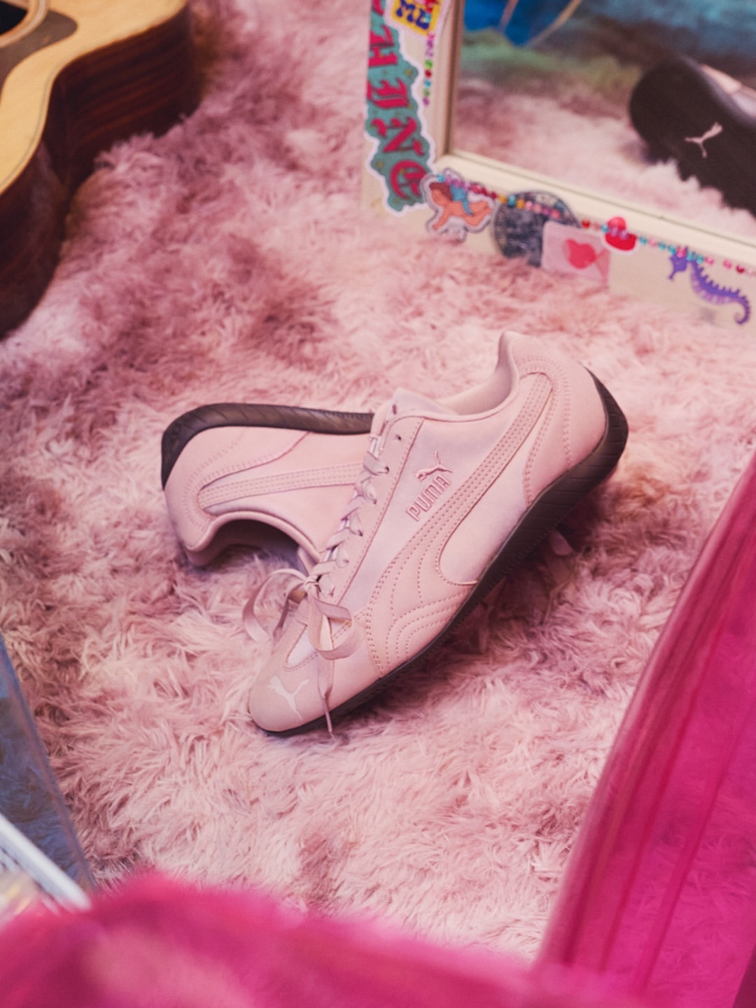 PUMA SPEEDCAT ETOILE 藕粉 灰紫 灰粉 蝴蝶結 緞面 麂皮 拼接 賽車鞋 ROSÉ代言同款 朴彩英 女鞋 407673-03 / 調貨