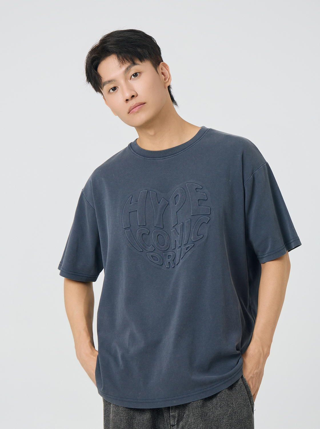 街頭洗水立體鋼印TEE
