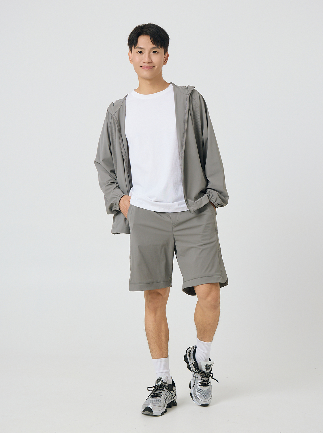 【期間限定】解構拼接設計涼感短褲