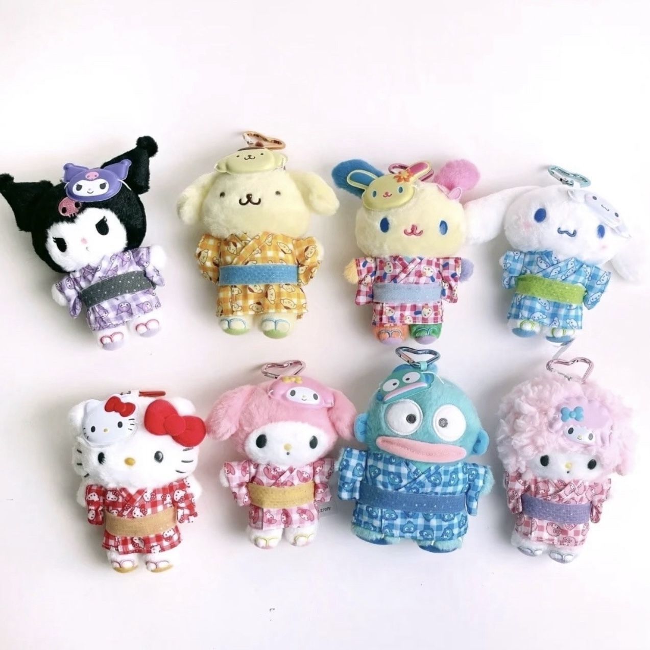 SANRIO 三麗鷗 夏日祭典系列 浴衣 面具 絨毛吊飾