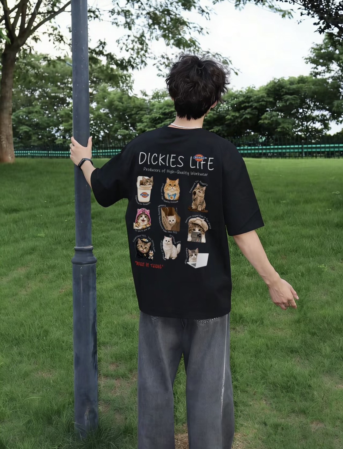 Dickies 刺繡LOGO 貓咪 復古 可愛 短T DKU262MKTPCM-CYZZ