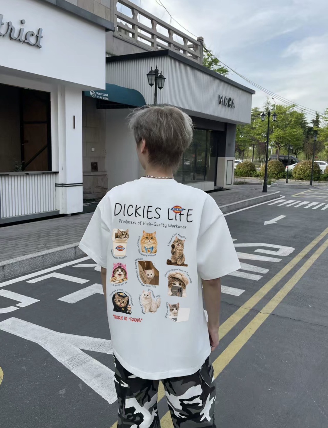 Dickies 刺繡LOGO 貓咪 復古 可愛 短T DKU262MKTPCM-CYZZ