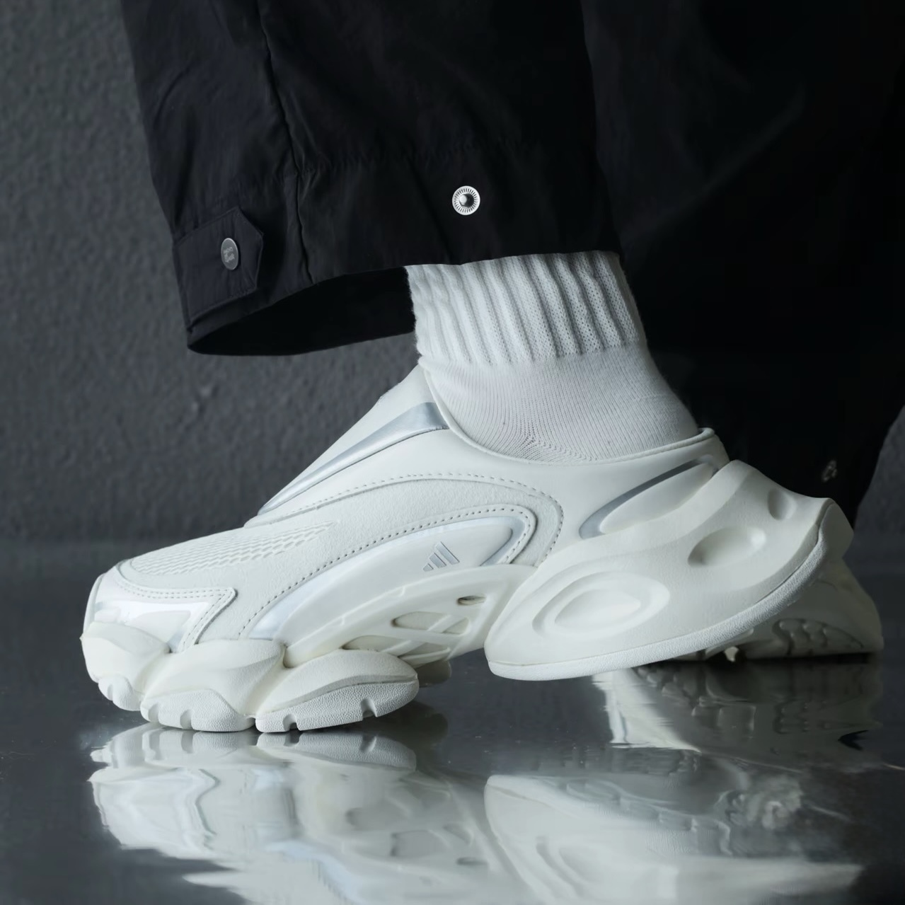 ADIDAS XLG RUNNER MULE 白銀 米白 穆勒 拖鞋 休閒 中性 JS4590