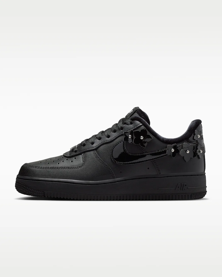 【預訂】NIKE AIR FORCE 1 07 "Florette" 全黑花花 -WOMEN