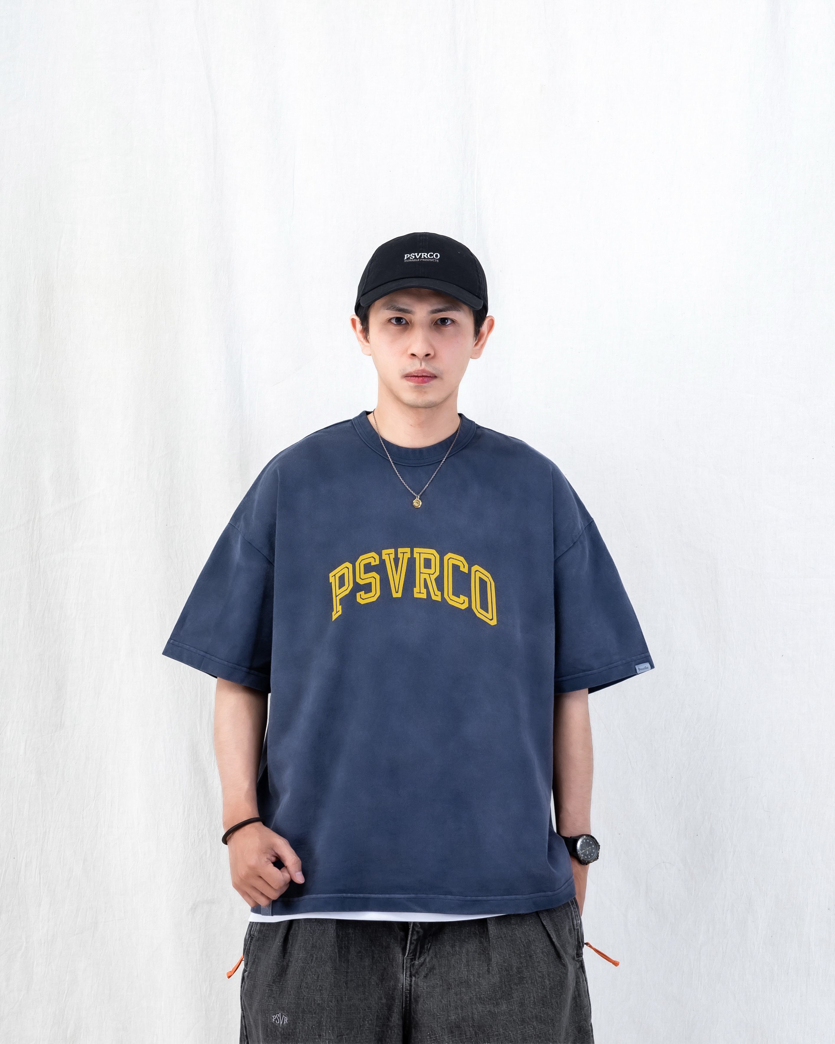 PERSEVERE 裂紋圖樣設計水洗Ｔ恤｜Cracked-Effect Washed T-Shirt（26SS）