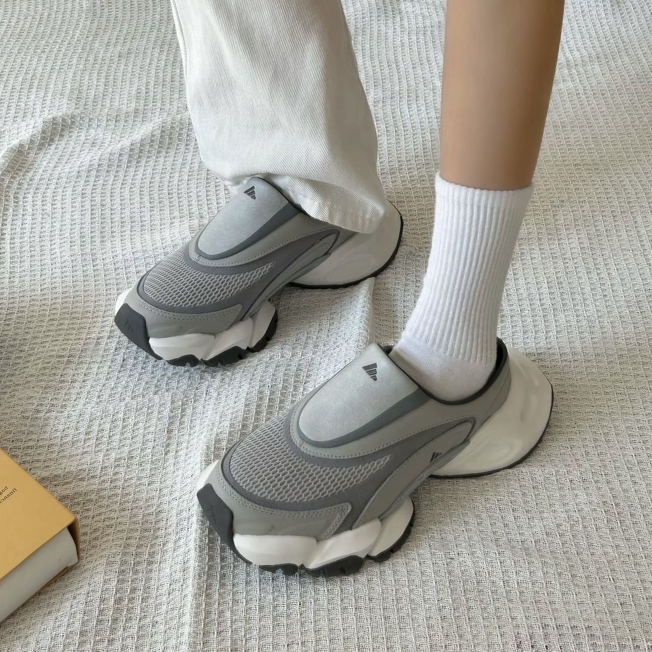 ADIDAS XLG RUNNER MULE 灰銀 白灰 穆勒 拖鞋 休閒 中性 JS4586