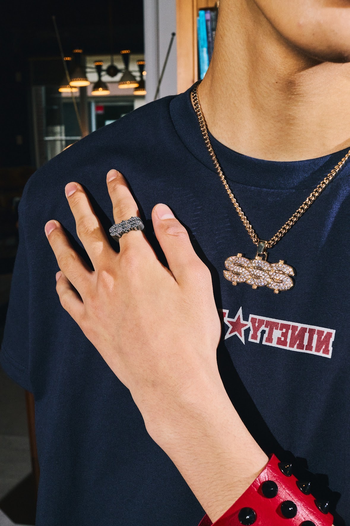 Triple Dollar Sign Ring