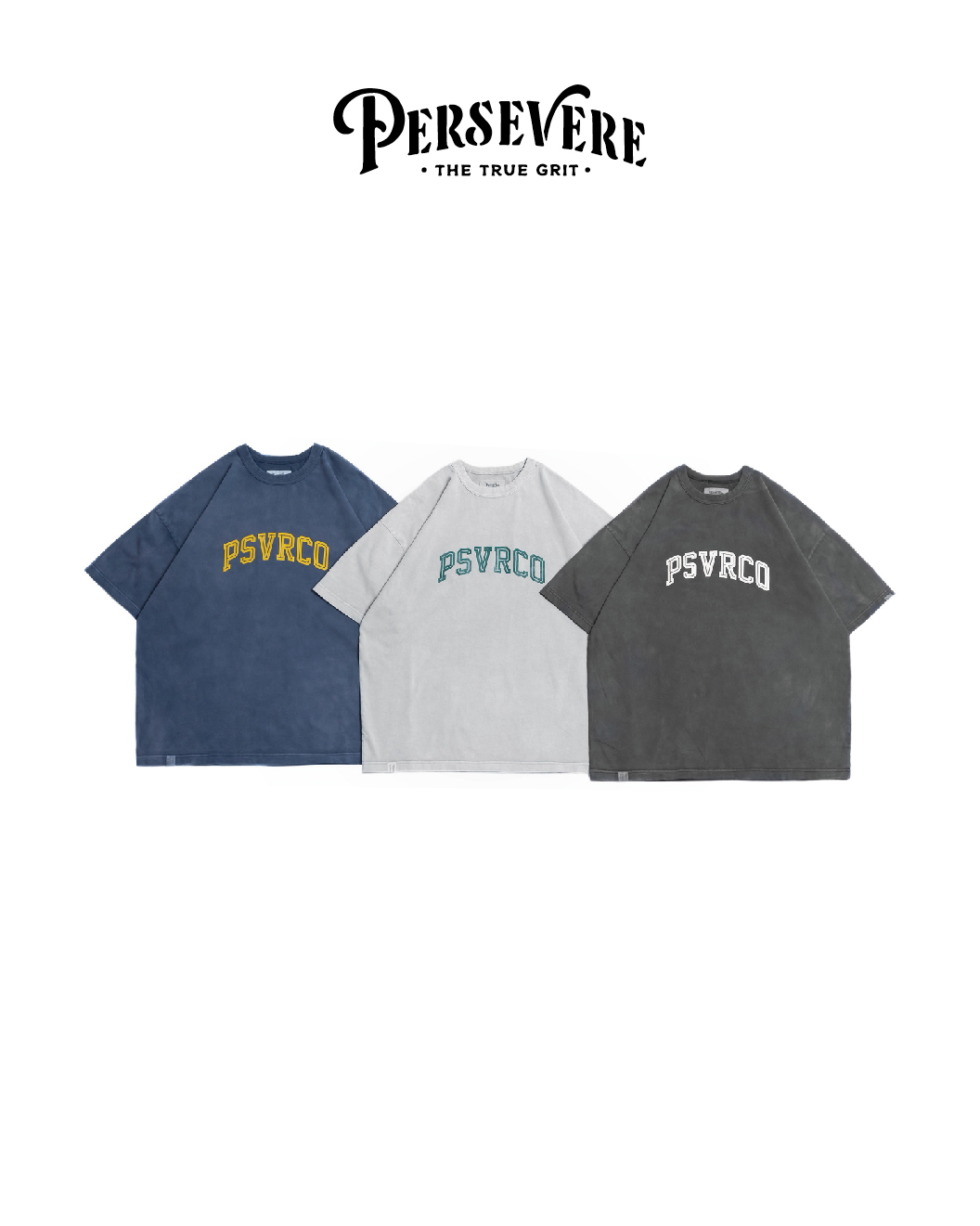PERSEVERE 裂紋圖樣設計水洗Ｔ恤｜Cracked-Effect Washed T-Shirt（26SS）