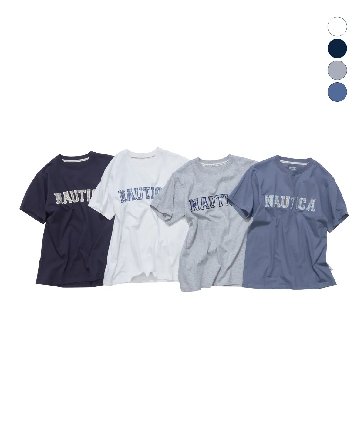 NAUTICA 字母貼布T恤 4色