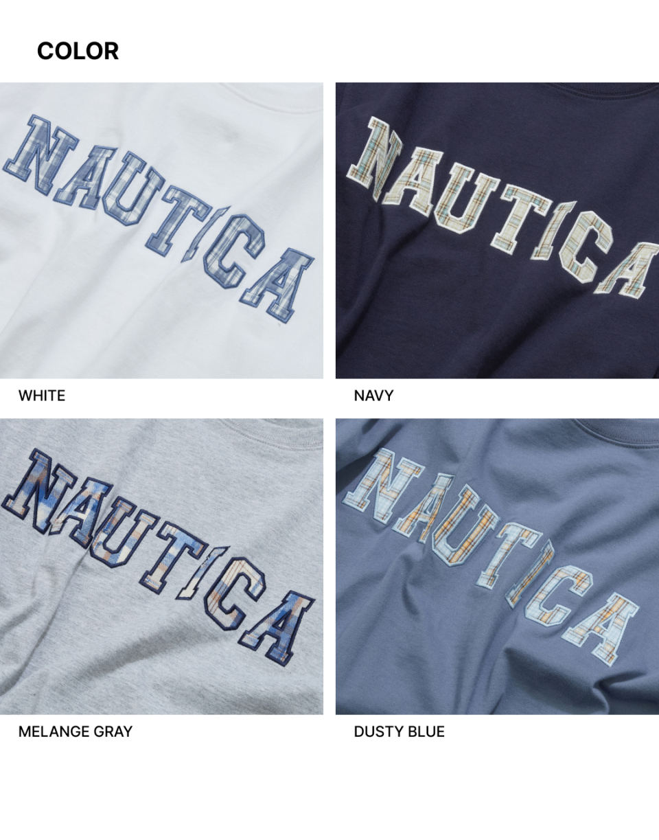NAUTICA 字母貼布T恤 4色