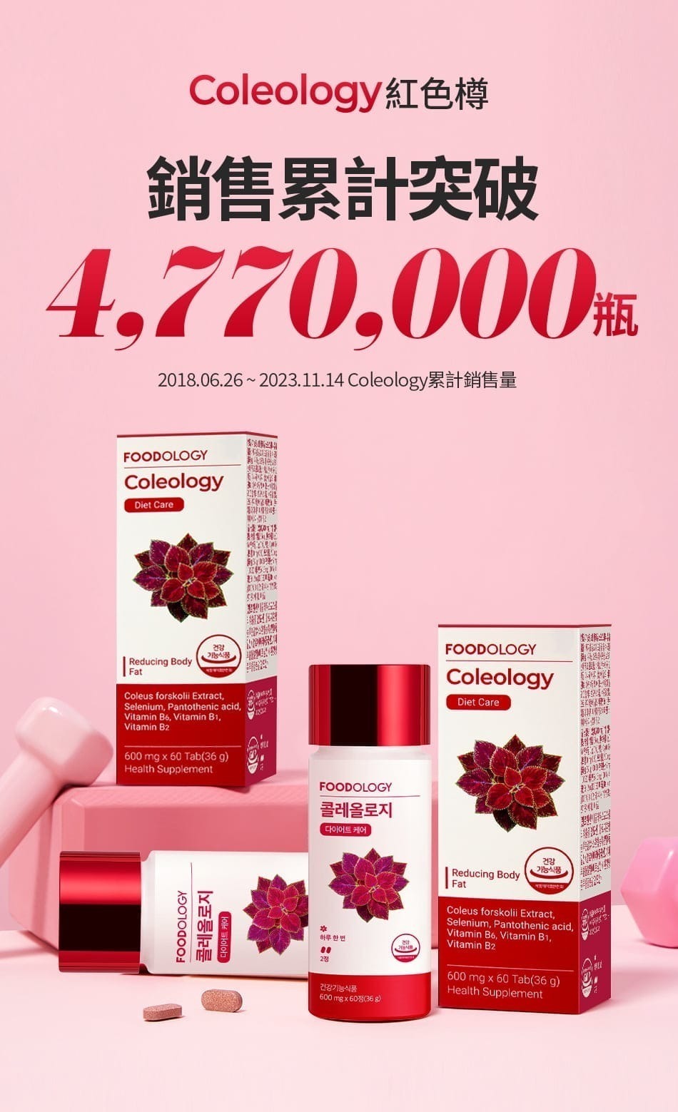 W22401韓國🇰🇷FOODOLOGY Coleology五彩蘇植物纖體睡眠片 （1樽60粒）
