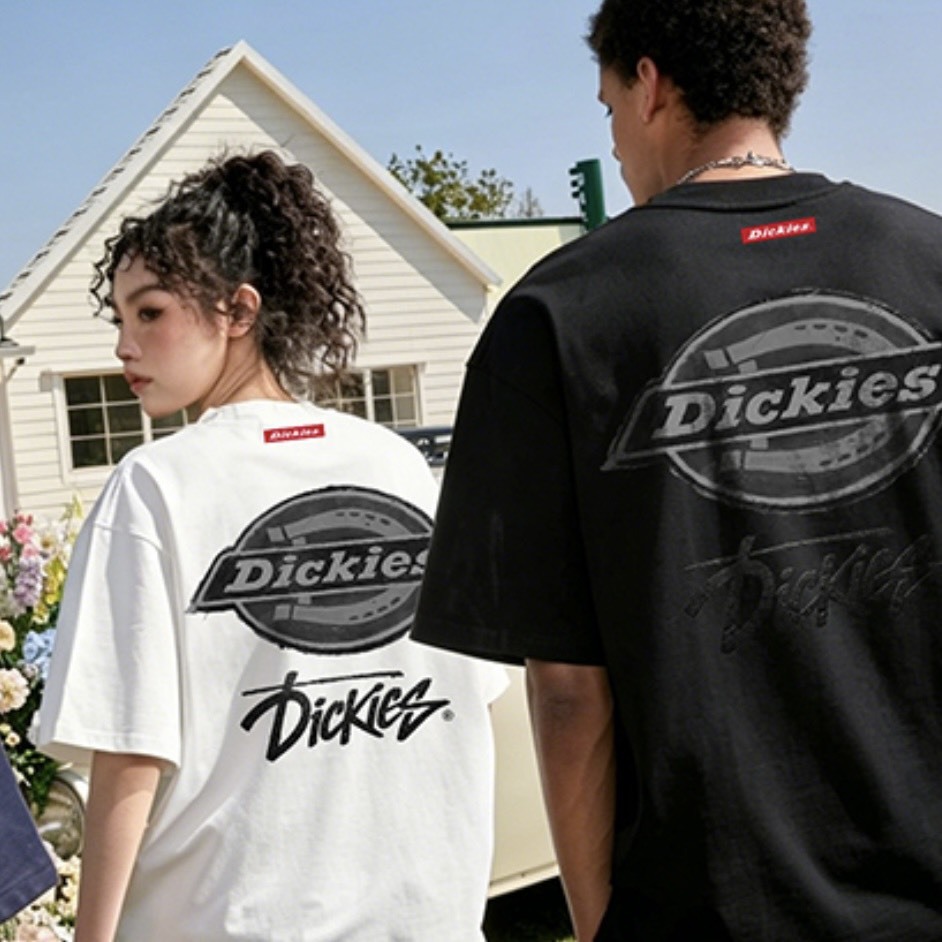 『預購商品』Dickies 美式重磅純棉復古做舊馬蹄標Logo字母印花寬鬆短袖T恤 DKU262NKTGG7