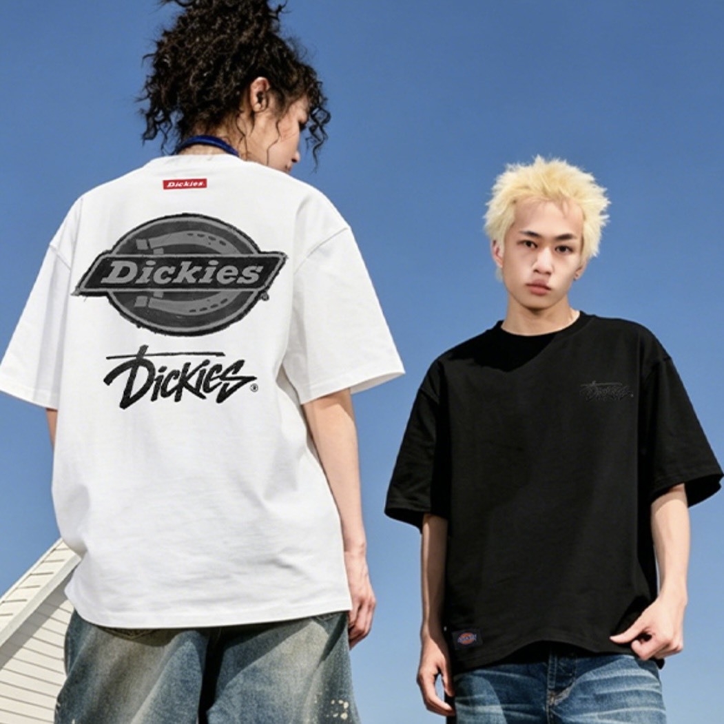 『預購商品』Dickies 美式重磅純棉復古做舊馬蹄標Logo字母印花寬鬆短袖T恤 DKU262NKTGG7