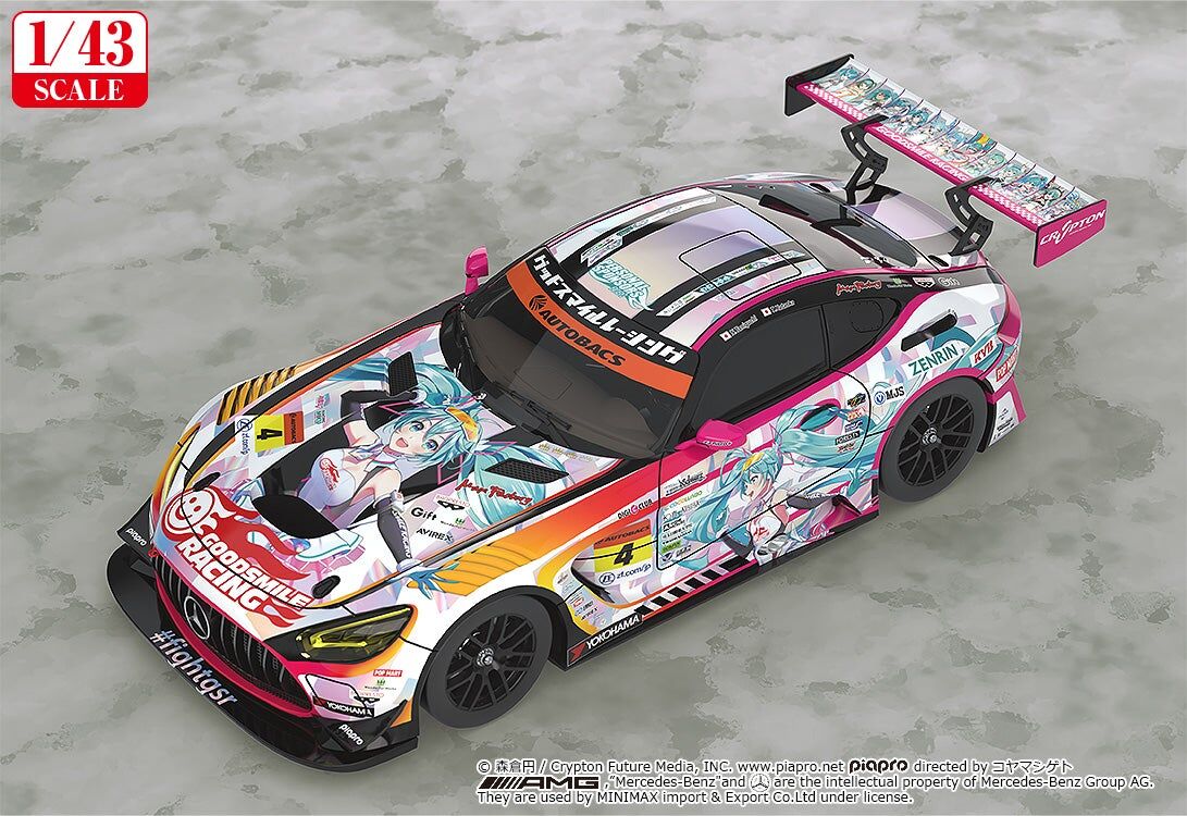 初音未來GT計畫 1/43 Good Smile 初音未來 AMG 2021 SUPER GT參戰100戰紀念Ver.